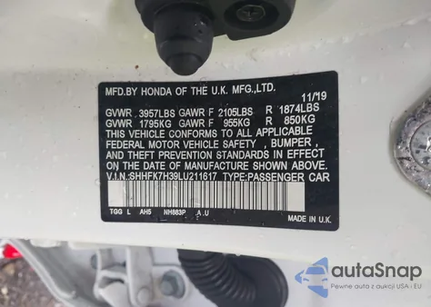 2020 Honda Civic Lx from USA, damaged, VIN SHHFK7H39LU211617